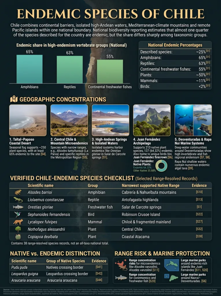 Chile endemic species profile