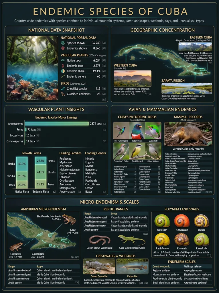 Cuba endemic species profile